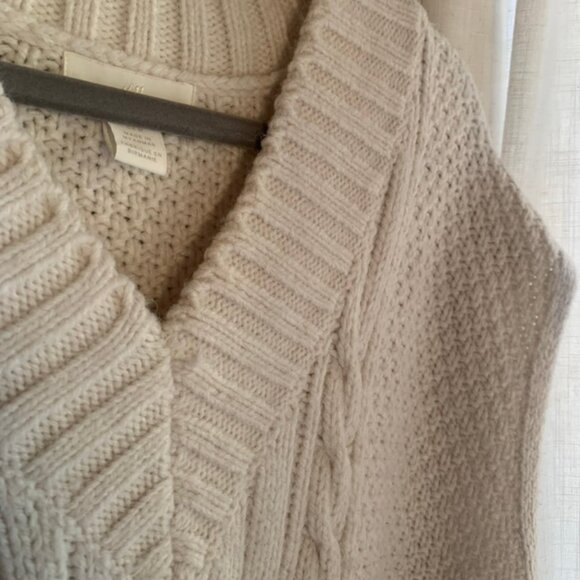 Chunky V-Neck Sweater Vest, Thick Knit - Picture 2 of 5